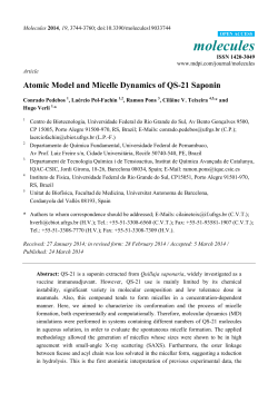 Atomic Model and Micelle Dynamics of QS-21 Saponin