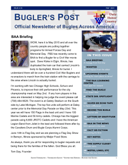 Investor Newsletter - Bugles Across America