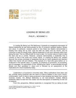 leading by being led