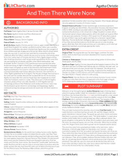 And Then There Were None - Miss Mainiero`s English Classroom