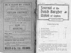 (4. A CLASS BY - The Dutch Burgher Union