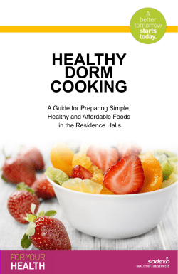 Healthy Dorm Cookbook - Maine Maritime Academy Dining Services