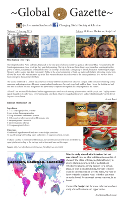 Global Gazette - Schreiner University