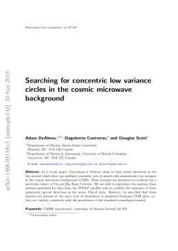 Searching for concentric low variance circles in