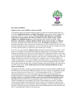 04.11.2016 (10:30PM) Update on the Arrest of HDP Co