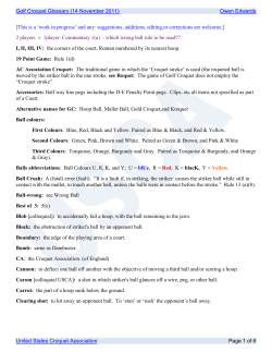 Golf Croquet Glossary - United States Croquet Association