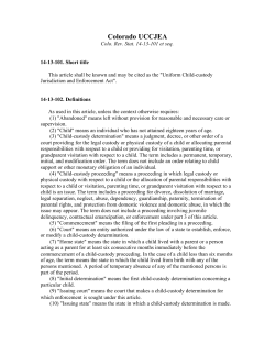 Colorado UCCJEA