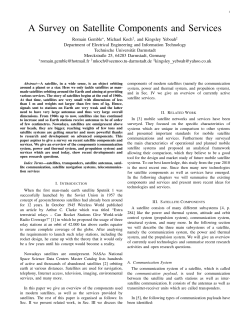 A Survey on Satellite Components and Services