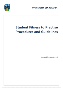 Student Fitness to Practise Procedures and Guidelines