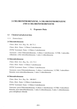 2-Chloronitrobenzene, 3-chloronitrobenzene and 4