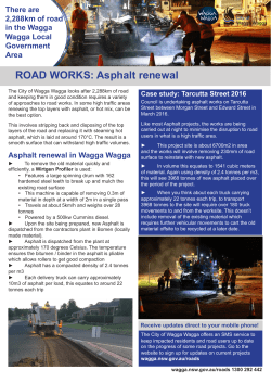 Asphalt renewal - Wagga Wagga City Council