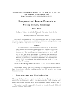 Idempotent and inverse elements in strong ternary