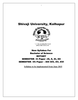 Botany - Shivaji University