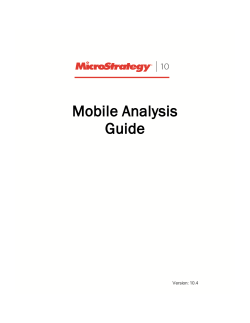 MicroStrategy Mobile Analysis Guide