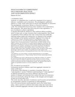 what is harm to competition? - American Antitrust Institute