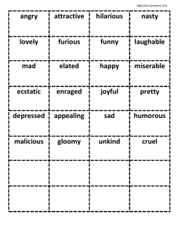 angry attractive hilarious nasty lovely furious funny