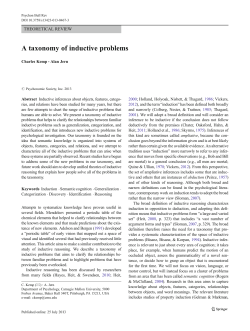 A taxonomy of inductive problems - Psychology