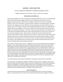 Samanisky-Urista - Rusin Association