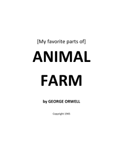 ANIMAL FARM by George Orwell