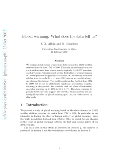 Global warming: What does the data tell us?