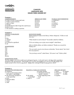 Answers LA 3 - Independent School District 196