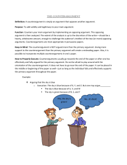 The Counterargument