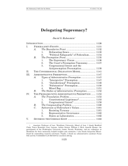 Delegating Supremacy? - Vanderbilt Law Review