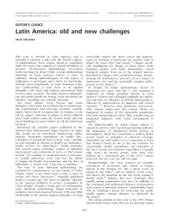Latin America: old and new challenges