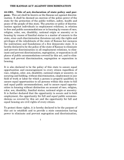 Kansas Act Against Discrimination
