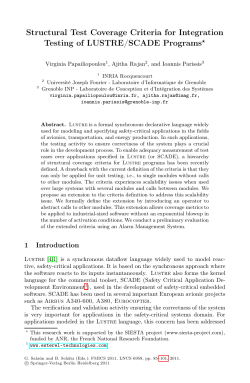 Structural Test Coverage Criteria for Integration Testing of LUSTRE