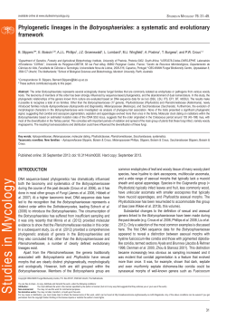 Phylogenetic lineages in the Botryosphaeriales - CBS-Knaw