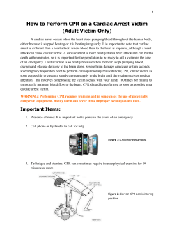 How to Perform CPR on a Cardiac Arrest Victim (Adult