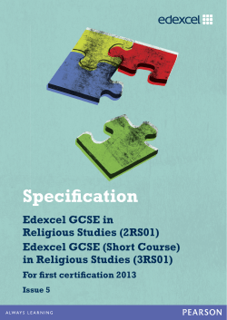 Speci cation - Edexcel