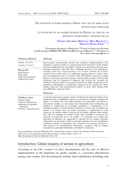 The situation of rural women in Spain