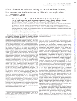 Effects of aerobic vs. resistance training on visceral and liver fat