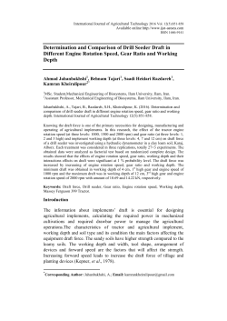 Determination and comparison of drill seeder draft in different