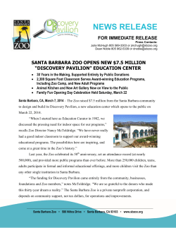 news release - Santa Barbara Zoo