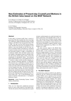 New Estimates of Present-day Crustal/Land Motions in the British
