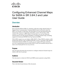 Configuring Enhanced Channel Maps for SARA in SR 3.8/4.3 and