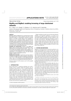 bioinformatics applications note