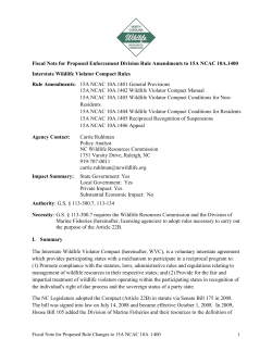 Fiscal Note for Proposed Enforcement Division Rule Amendments to