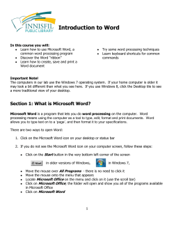 Course Handout - Innisfil Public Library