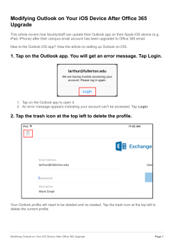 Modifying Outlook on Your iOS Device After Office