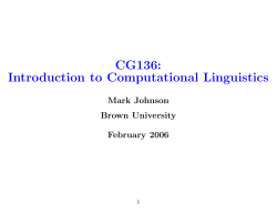 CG136: Introduction to Computational Linguistics