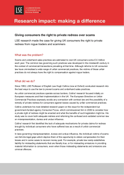 Giving consumers the right to private redress over scams