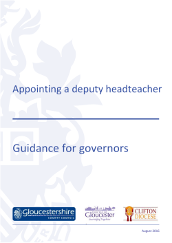 Deputy head recruitment guidance