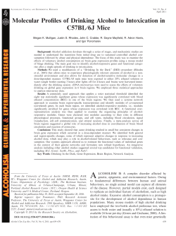 Molecular Profiles of Drinking Alcohol to Intoxication in C57BL6J Mice