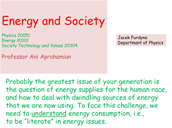 Energy and Society
