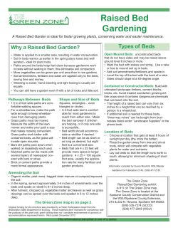 Raised Bed Gardening - Spokane Conservation District