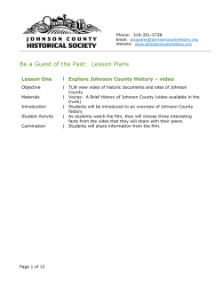 Be a Guest of the Past: Lesson Plans